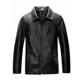 thumbnail image 3 of Xdegoge Men's Faux Leather Motorcycle Jacket Classic Zip Up Moto Biker Coat with Turn Down Collar Vintage PU Casual Outerwear for Fall Winter Daily Street Wear, 3 of 9
