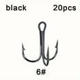 thumbnail image 3 of 20pcs Fishing Treble Hooks, High Carbon Steel Fishing Hook, Strong Sharp Round Bend Fishing Hooks, Three Anchor Fishhook, Fishing Gear Equipment With Box For Saltwater & Freshwater (2/4/6/8/10#), 3 of 8