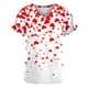 thumbnail image 2 of TaTaai Romantic Season V Neck Top, Women's Valentine Themed Casual Blouse, Short Sleeve Lightweight Shirt with Decorative Pockets Gift, 2 of 5