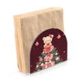 thumbnail image 2 of WOBOGO Pink Teddy Bear Clear Acrylic Napkin Holder Kitchen Tissue Face Towel Cocktail Rack Bar Restaurant Dinner Paper Dispenser, 2 of 9