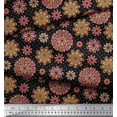 thumbnail image 3 of Soimoi Black Cotton Duck Fabric Multicolor Dot Mandala Print Fabric by Yard 42 Inch Wide, 3 of 3