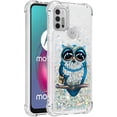 thumbnail image 2 of Phone Case for Moto G30,Case for Moto G10,Case for Moto G20,Crystal Bling Quicksand Effect TPU Bumper Four Corners Protection Case for Moto G30/G10/G20,YBDT Owl, 2 of 14