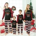 thumbnail image 2 of Pijamas familiares a juego de Navidad, conjunto de pijamas de Reno negro, Dachshund a través de la nieve, 2 of 3