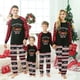 thumbnail image 2 of Pijamas familiares a juego de Navidad, conjunto de pijamas de Reno negro, Dachshund a través de la nieve, 2 of 3