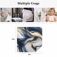 thumbnail image 4 of Navy Blue Marble Cloth Napkins, Gold Modern Art Washable and Reusable Dinner Napkins Set of 4, Table Napkin for Kitchen Party Birthday Wedding Hotel Housewarming 20"x20", 4 of 8