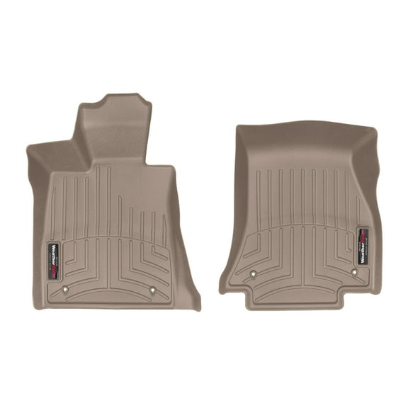 WeatherTech Custom Fit FloorLiners compatible with BMW 750i, 740e, 740i, M760i, ALPINA B7 - 1st Row (Driver & Passenger), Tan