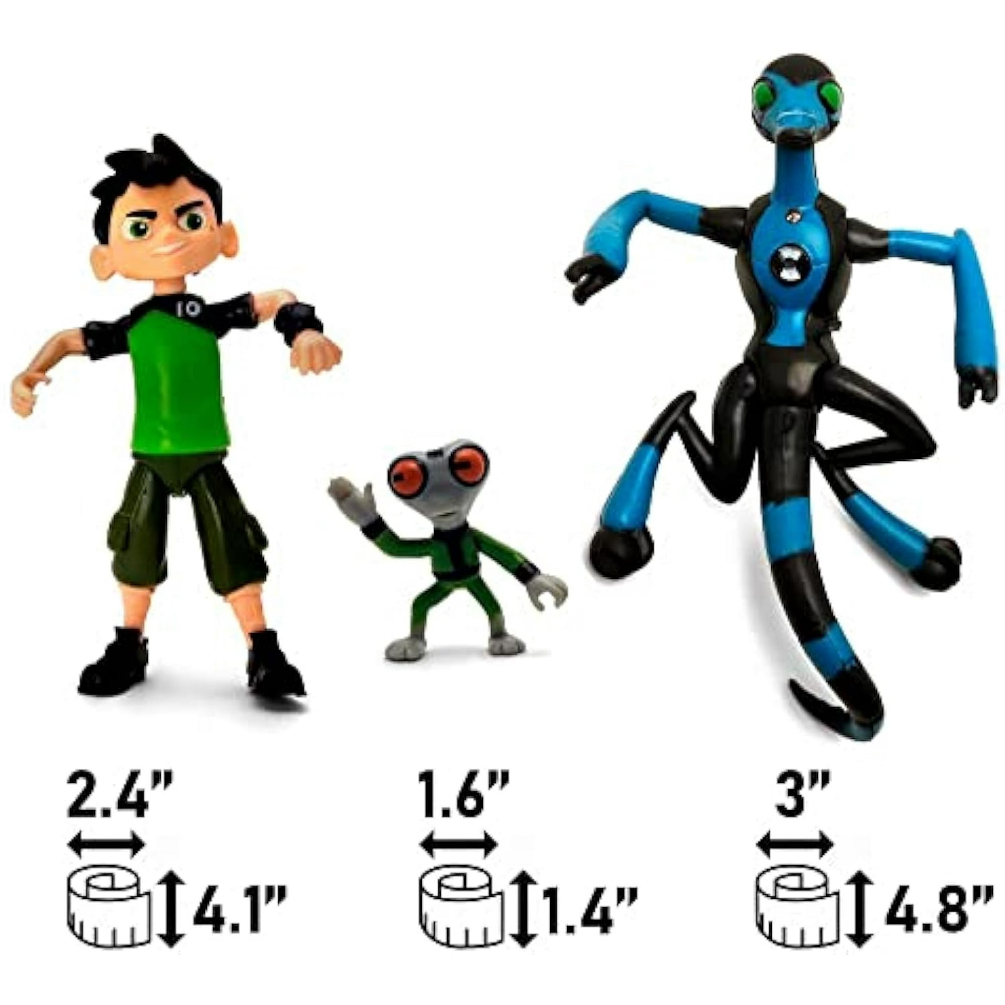 Figures Based on Ben 10 Action Figures Set of 9 Toys Ben Tennyson Four Arms Grey Matter Kineceleran Diamondhead Hex Steam Smythe Cannonbolt