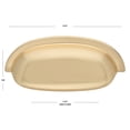 thumbnail image 4 of GlideRite 2.5 in. Center Classic Bin Cabinet Pull, Champagne Gold, Pack of 25, 4 of 4