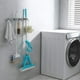 thumbnail image 2 of Soporte de escoba de pared de acero inoxidable, soporte de suspensión de almacenamiento compatible con cocina, garaje, lavadero (4 ubicaciones y 5 ganchos) Afortunado Sencillez, 2 of 5