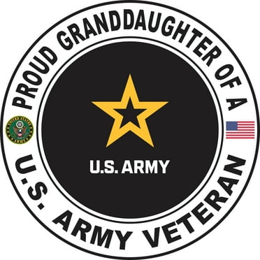 3.8 Inch U.S. Army Veteran Proud Granddaughter Decal