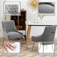 thumbnail image 3 of SEYNAR Elegant Tufted Upholstered Dining Chairs Set of 4, Velvet Accent Chair for Dining Room, 3 of 6