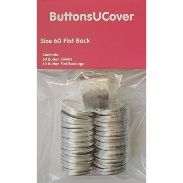 50 Boutons ButtonsUCover Auto-Couverture avec Dos Plat Taille 60