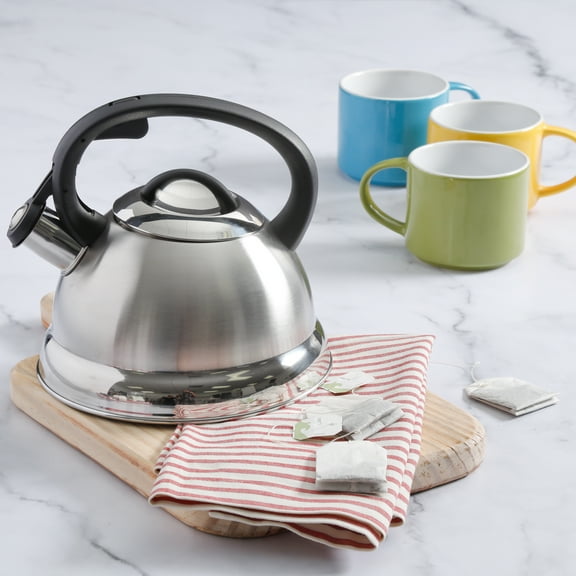 Mr. Coffee Flintshire 1.75 Qt Stainless Steel Whistling Tea Kettle