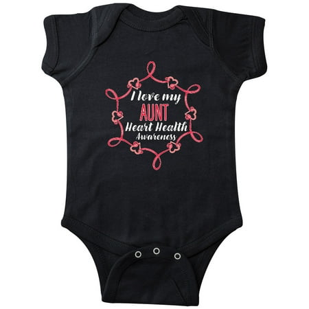 

Inktastic I Love My Aunt Heart Health Awareness Gift Baby Boy or Baby Girl Bodysuit