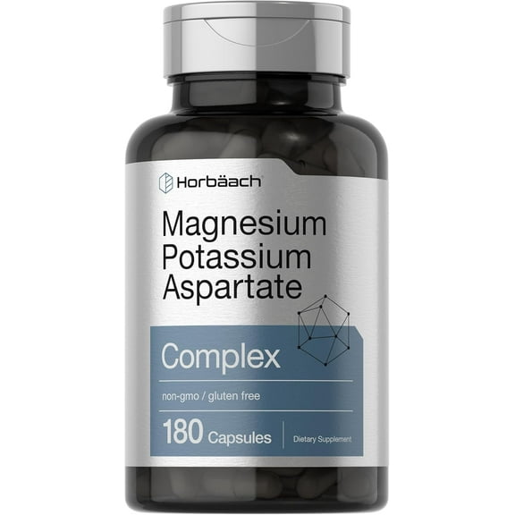 Magnesium Potassium Aspartate Complex | 180 Capsules | by Horbaach