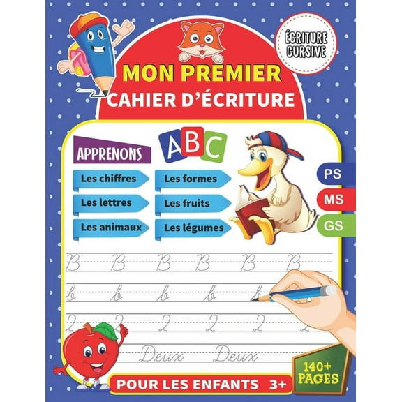 Mon Premier Cahier d'écriture Cursive: Cahier d'écriture Cursive Maternelles PS MS GS, Apprenez à votre Enfant l'écritur, (Paperback)