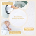 thumbnail image 5 of 1 Pack 28"x52" Waterproof Breathable Crib Mattress Protector, Quilted Fitted Crib Mattress Pad, Noiseless Soft Toddler Mattress Protector, Deep Pocket Fit Up to 11" Crib Mattress Cover, 5 of 7