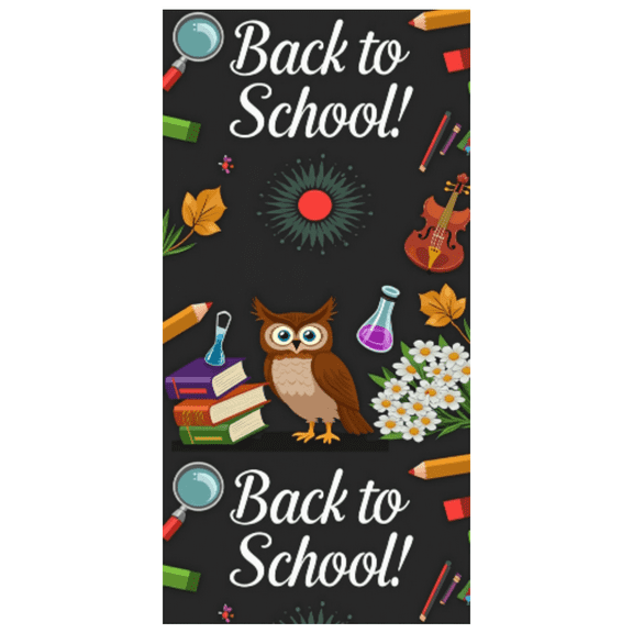 Polyester Material School Banner Educational Background Lightweight Decorative Creative Owl Decoration for Classroom Decor School Event Home School
