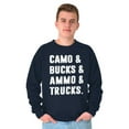 thumbnail image 5 of Camo Bucks Trucks Cute Hunter Son Men's Crewneck Sweatshirt Brisco Brands S, 5 of 6