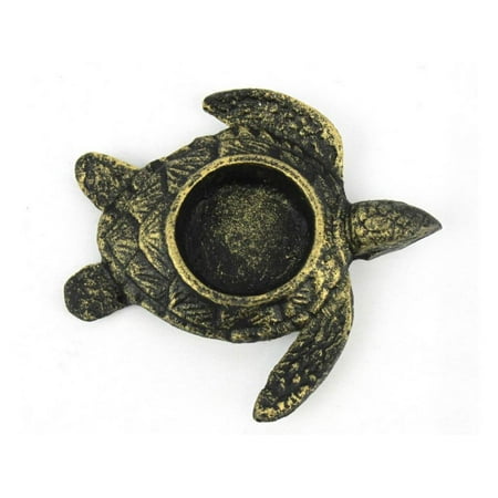 Antique Turtles (Antique Gold Cast Iron Turtle Decorative Tealight Holder 4.5