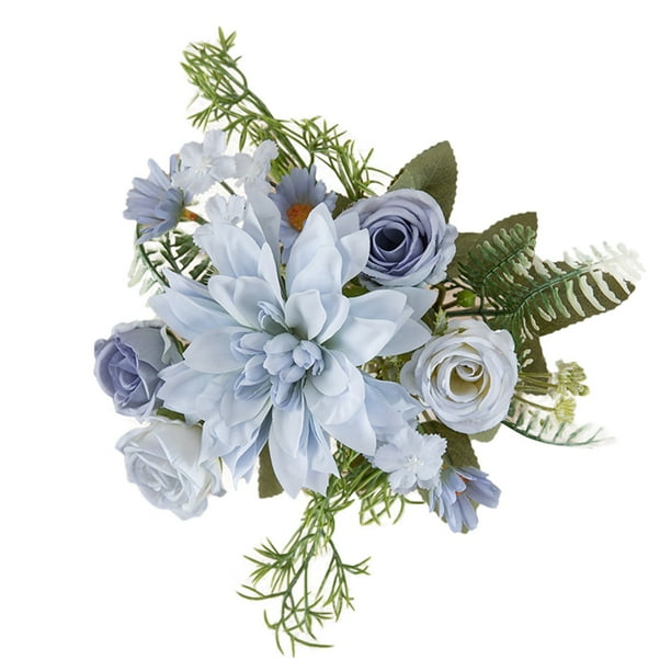 pstuiky Ramo de flores artificiales para decoración del hogar, flores de boda, rosas de pared, flores artificiales