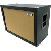 Luke-2x12C - Empty Dual 12" Guitar Cabinet - Black Tolex/Wheat Cloth Grill