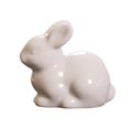 thumbnail image 5 of Conejitos de cerámica blanca para decoración del hogar, estantería de sobremesa, decoración de Pascua, adorno de micropaisaje de conejito para jardín y patio trasero, artesanías, 5 of 5
