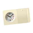 thumbnail image 4 of Reloj de mesa con marco de fotos, silencioso, para mesita de noche o escritorio. Beige, 4 of 9