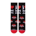 thumbnail image 2 of Cool Socks – I Love Hot Dads  Novelty Crew Socks – Size Medium – Men’s 6–8 / Women’s 7–10 – Comfy, 2 of 4