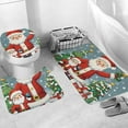 thumbnail image 6 of Horivan 1 Packs Christmas Bathroom Rug 3 Piece Soft Absorbent Non Slip Floor Mats Holiday Decor for Toilet Shower Home Kitchen Laundry Room, 6 of 6