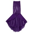 thumbnail image 6 of CHICTRY Womens Shiny Sequins Mermaid Tail Skirt Theme Party Dress up Skirt Costume Purple XXL, 6 of 7