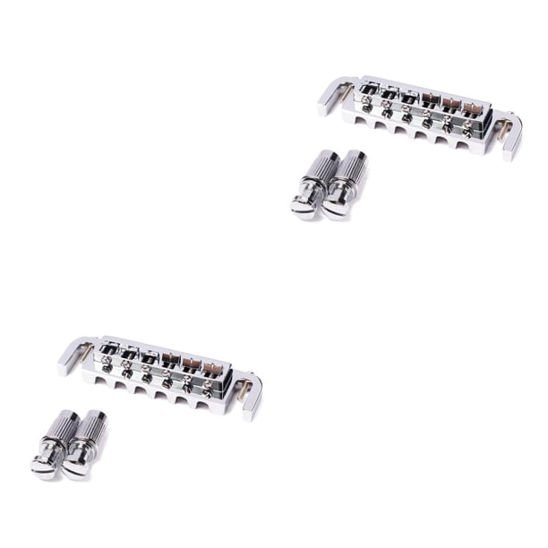 Sonducket Puente de metal Accesorios mejorados Instalación práctica Sillín reemplazado Sillín reemplazado Accesorios exquisitos para instrumentos Plata GA106 2piezas Sonducket CBP490596