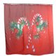 thumbnail image 2 of Decoración de cortina de ducha de baño de tela de poliéster impermeable con patrón navideño con juego de 12 ganchos, 2 of 8