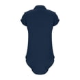 thumbnail image 7 of Girls Casual Shirt Dress Collared Button Down Mini Tshirt Dresses Short Sleeve Summer Beach Cover Ups Navy, 5 Years, 7 of 7