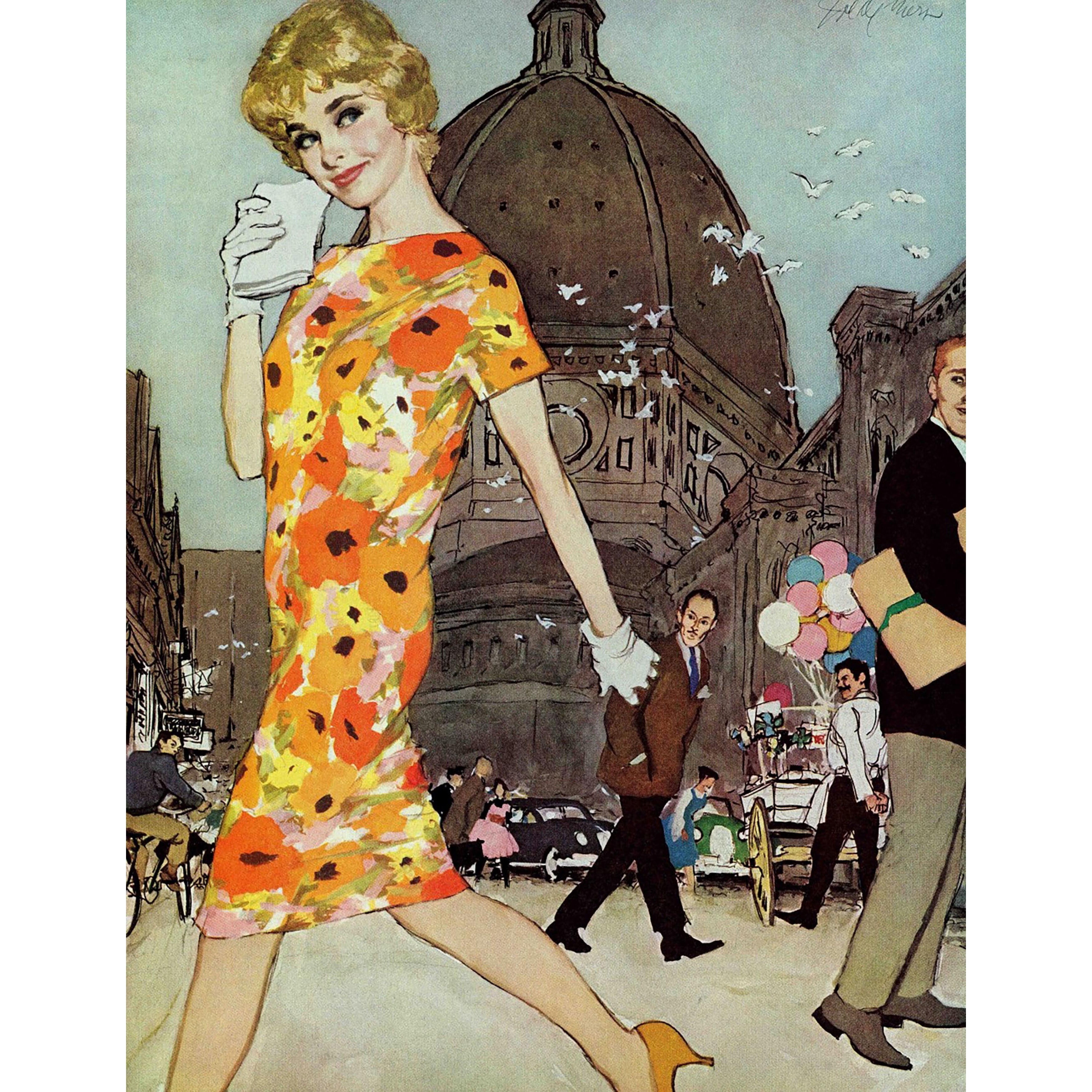 "The Stranded Blonde" by Joe de Mers Painting Print on Canvas