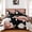 Black, variant on 7-Piece Queen Purple Floral Microfiber Comforter Set, All Season Complete Bedding with Sheets, Pillowcases & Shams