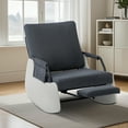 thumbnail image 1 of Fauteuil Berçant Inclinable avec Dossier Haut Réglable et Repose-Pieds, Fauteuil d'Appoint Moderne Rembourré en Velours Côtelé Pelucheux, Cadre en Acier Robuste, Capacité de 330 Lb, pour Chambre Ou Salon, 1 of 9