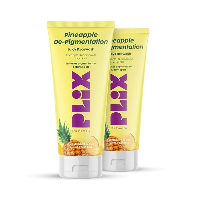 Plix Pineapple De-Pigmentation Facewash,100ml Each (Pack of 2)