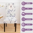 thumbnail image 4 of Dining Room Chair Covers Slipcovers Set of 6, Stretch Kitchen Chair Covers Washable Spandex Parsons Chair Slipcover, Removable Dining Seat Protector for Home or Party, 4 of 6