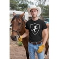 thumbnail image 3 of Halloween Knight Shield Costume Unicorn Mens T Shirt, 3 of 5