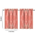 thumbnail image 4 of Vintage Watercolor Pink Oil Painting Tier Cafe Curtains for Bathroom Living RV Rod Pocket Window Drapes 36 Inch 2 Panels Set 28"x36" 2 Panels Window Treatment Tiers, 4 of 4