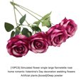 thumbnail image 2 of Injueey 10 unidades/juego de bodas de ensueño DIY con hermosas flores rosas de seda, para ramos y centros de , decoraciones que no dañan la Flores artificiales Rosa profundo color, 2 of 6