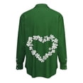 thumbnail image 2 of TaTaai Women St. Patrick's Day Printed Long Sleeve Shirt Casual Round Neck Fashion Blouse Lightweight Soft Polyester Top for Daily Party Office Vacation All Seasons Wear Gift, 2 of 5