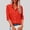 Red, variant on Button down Shirt Women Long Sleeve Plus Size Tops Tunic Collared Elegant Pullover Solid Color Loose Blouses Orange
