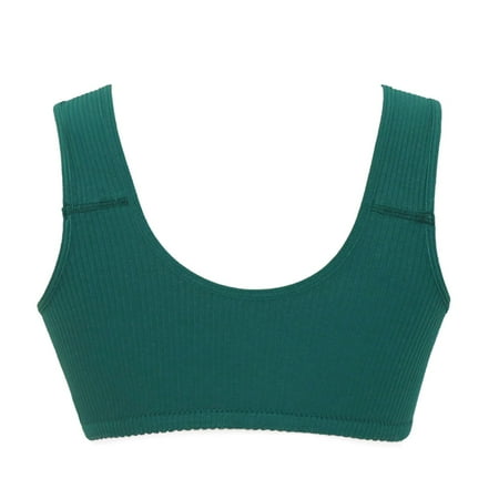 

nsendm Women s Breathable Sports Bra Trim Front Lace Closure Extra-Elastic Adjustable Bustier Corset with Bling Underwear Green 44