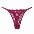 thumbnail image 3 of Sakmal Full Coverage Underwear Women Thong Lace Cheeky Panties Red Comfort Panties for Women M, 3 of 4