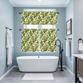 thumbnail image 4 of Yellow Floral Kitchen Curtains Valances and Tiers Set of 3 Flower Green Leaves Tier Curtains and Valance with Rod Pocket for Small Windows, 27.5"x36", 4 of 9