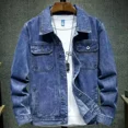 thumbnail image 3 of Abrigos de mezclilla para hombre con bordado Chaqueta vaquera para hombre Ropa de abrigo de invierno de carga azul Joker Korea al precio más bajo Marca de moda Y2k G, 3 of 5