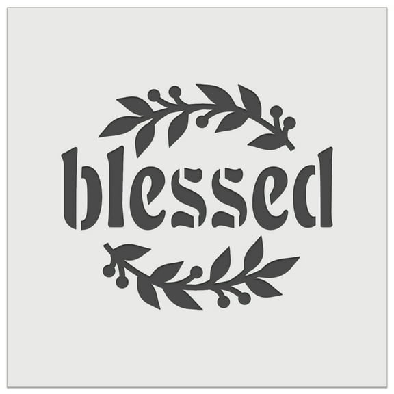 Blessed Leaf and Berries DIY Cookie Wall Craft Stencil - 5.5 Inch