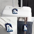 thumbnail image 6 of Galaxy Polar Bear Square PU Leather Luggage Tags - 2 Pack with Privacy Cover and Stainless Steel Ring - Suitable for Travel, Backpack, Handbag - Suitcase Tags, Travel Tag, 6 of 7